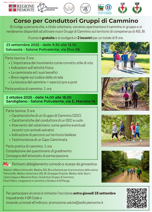 Locandina Corso per Conduttori Gruppi di Cammino