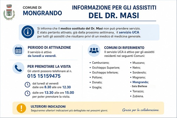 Locandina con le stesse informazioni riportate nel testo dell'articolo