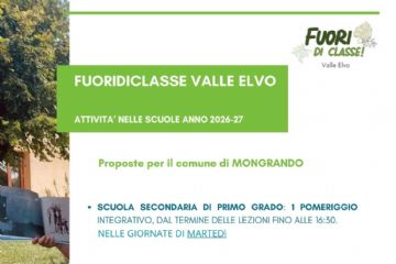 Locandina progetto “Fuori di Classe - Valle Elvo”